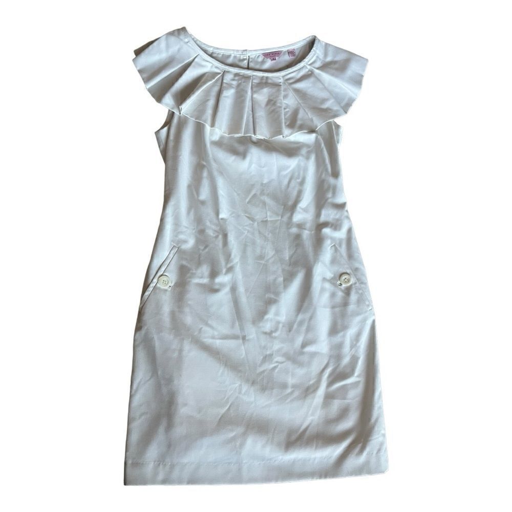 TED BAKER LONDON Sleeveless Dress Cream Bodycon Summer Women's Size 2